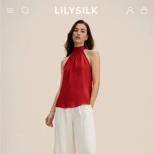 Lily Silk Red Top